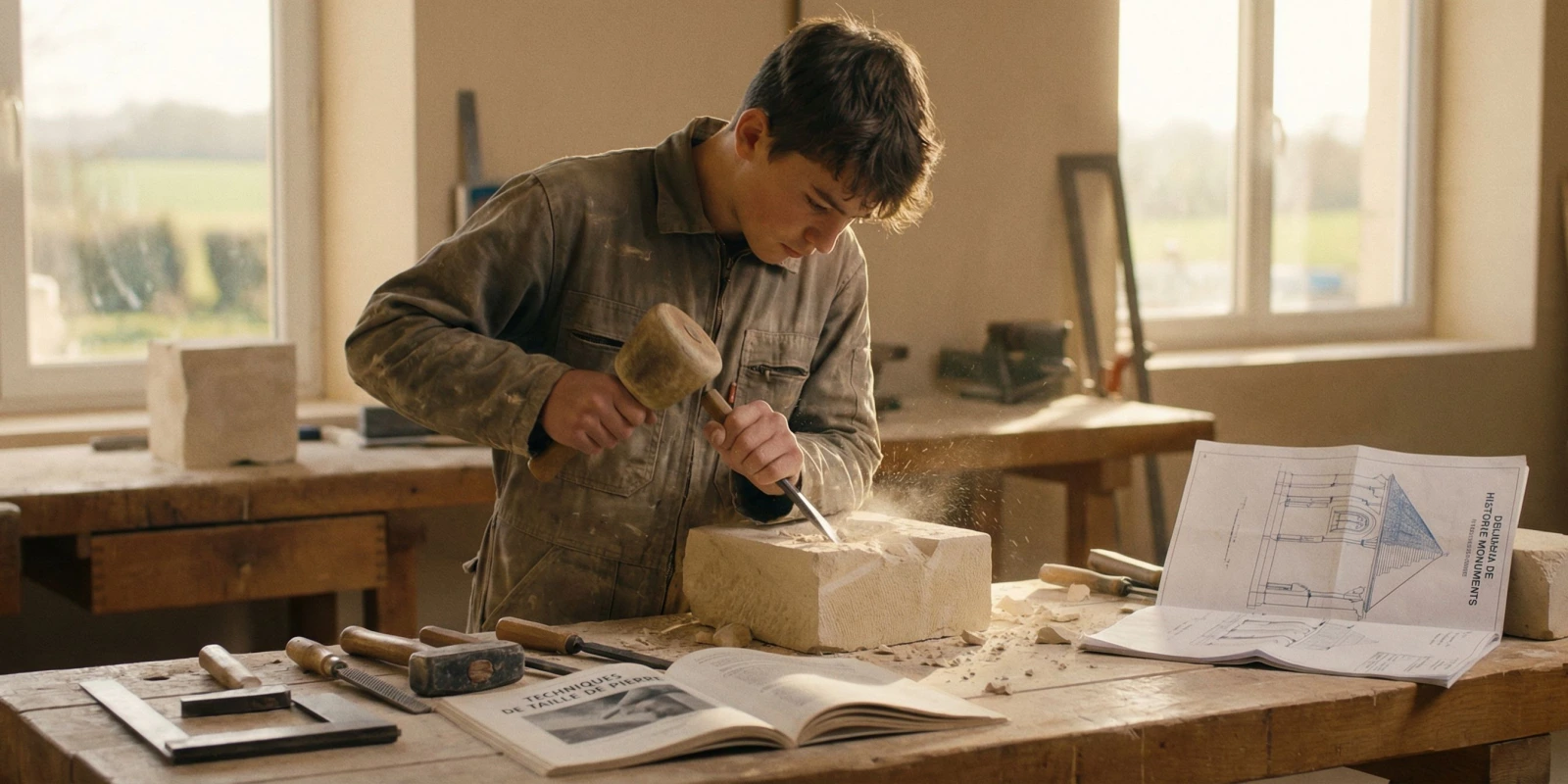 Programme du BP Tailleur de Pierre Monuments Historiques : Matières, Ateliers et Compétences