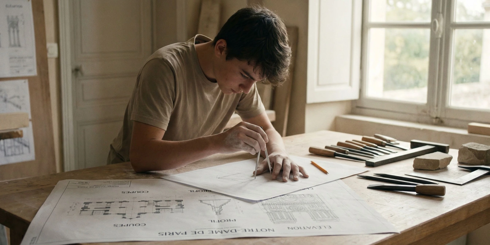 Stéréotomie et Tracés au BP Tailleur de Pierre : Guide Pratique pour Débutants